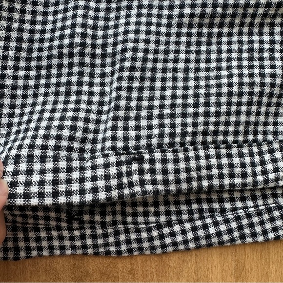 United By Blue Linen Pull-On Short and Cropped Tank Set, Black/White Gingham, L - Picture 14 of 16